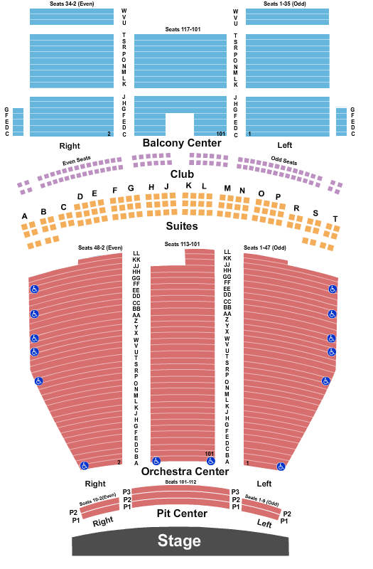 Saenger Theatre A Beautiful Noise Seating Chart